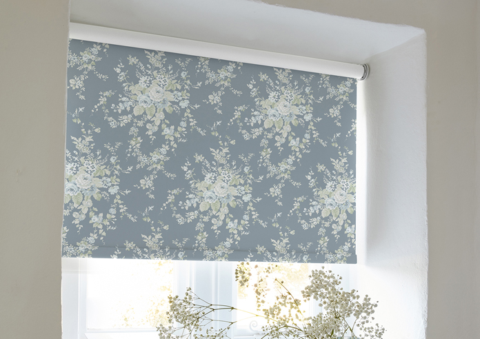 Shabby Chic by Rachel Ashwell Garden Floral (Blackout), Dusky Blue - Twist&Fit Roller Blind - Image 5